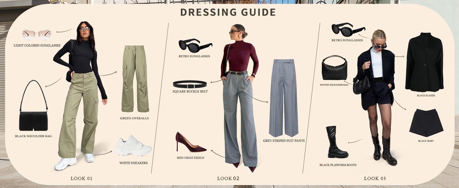 OYV Women's Mock Turtle Neck Long Sleeve Tops Bodysuit Jumpsuit