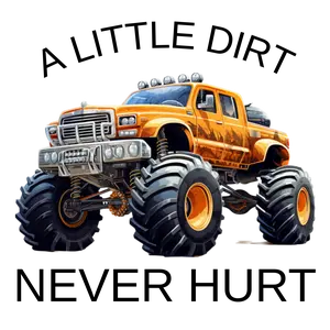 Monster truck, little dirt,, Press-ready, Transfer only, MTO