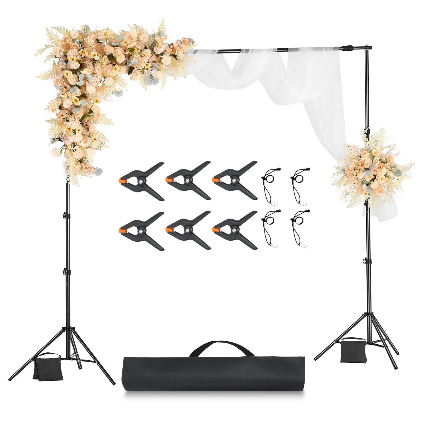 【SummerFinds】Backdrop Stand Background Stand Kit with 2 Tripod for Party & Photo Studio
