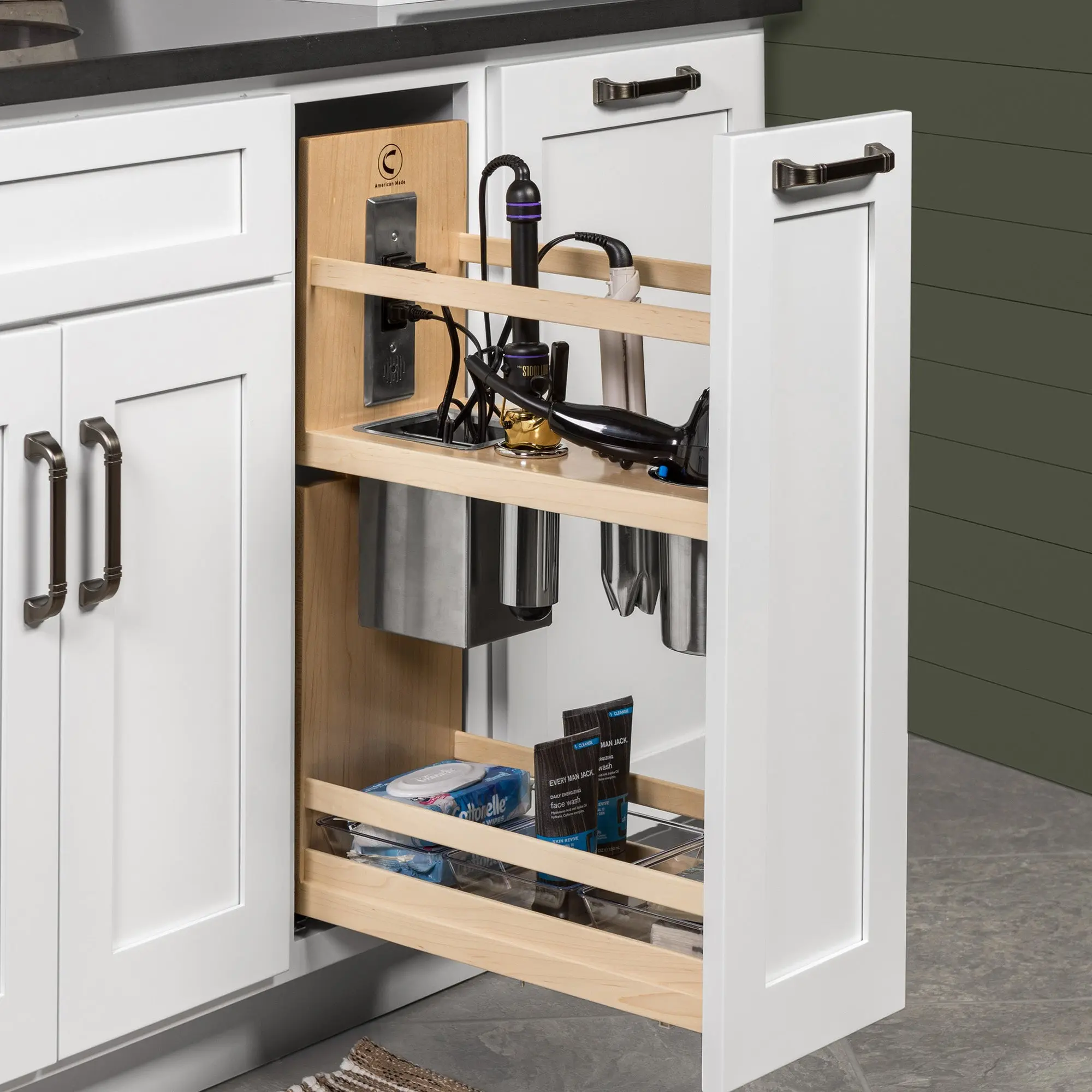 Preconfigured Vanity Grooming Organizer