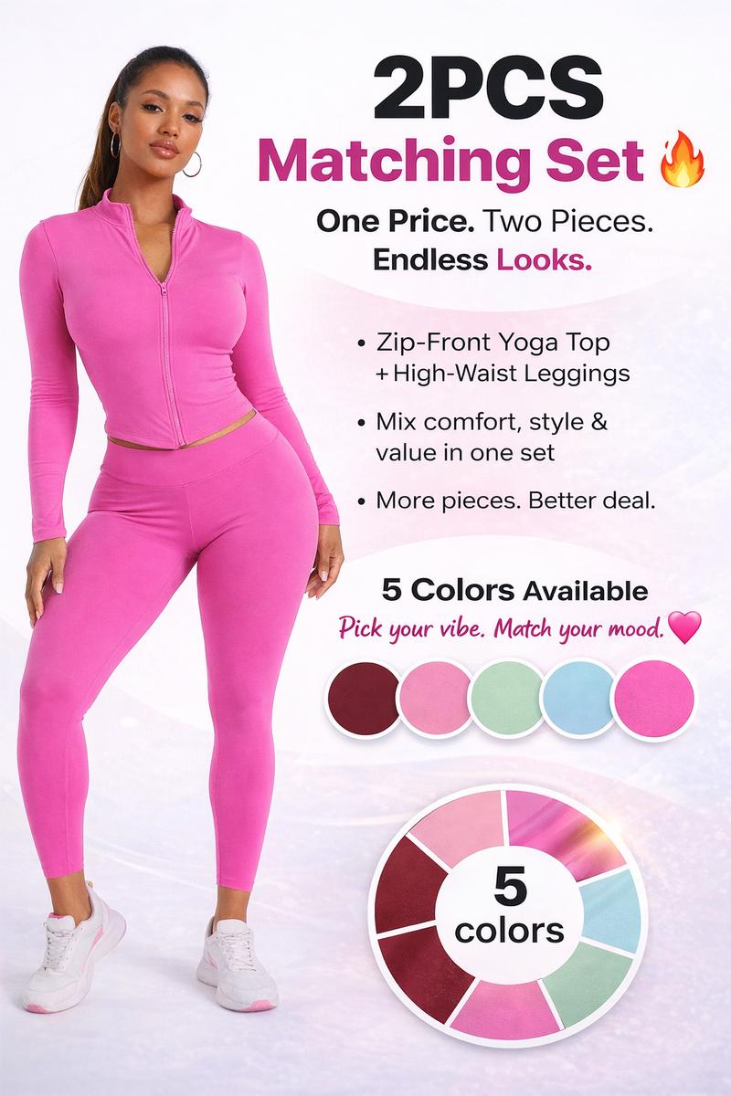 Must-Have CKG Yoga Set! Sculpting Fit + Super Breathable 2-Piece for Workout & Everyday