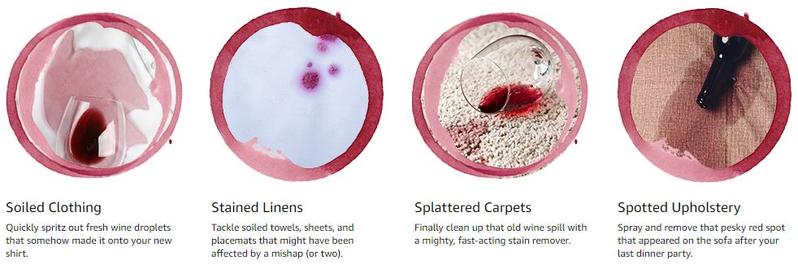 Chateau Spill Red Wine Stain Remover for Clothes - Stain Remover Spray for Stains on Tablecloth, Carpet, Upholstery and Laundry - Household Gift