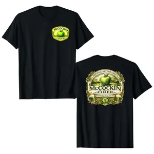 McCockin Cider St Patrick’s Day Edition Irish Double Sided T-Shirt, Unisex Graphic Tee, Gift For Him, Classic Casual Cotton Top  Menswear