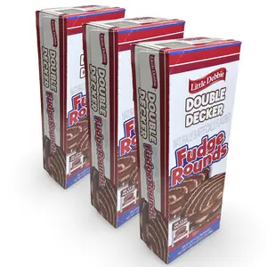 Little Debbie Large Sized Double Decker Rounds, Individually Wrapped (Fudge, Pack of 18)