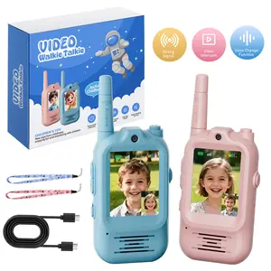 【AISOMEX】2026 Kids' Valentine's Day Gift New Video Walkie-Talkie Toy Set (2-Piece Set) Features built-in camera for long-distance communication Suitable for ages 3-12 Perfect for indoor/outdoor use Top choice for holiday entertainment and New Year gifts