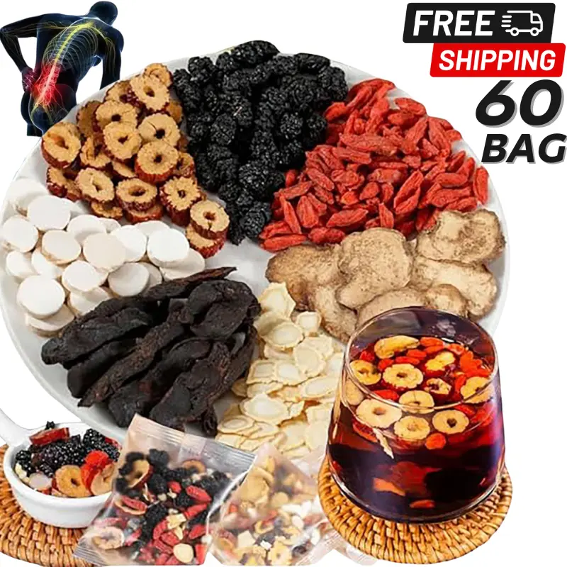 60 Bag Kidney Tea Formula Ginseng Five Treasure Tea Organic Kidney Cleanse Detox Tea Ginseng Red Date Mulberry Herbal Formula  hinese Chinese Health Tea For Men Women