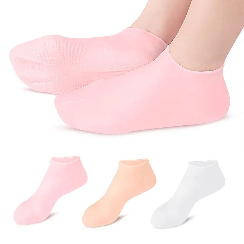 Sebs Boat Socks Socks Exfoliating Foot Protection Socks Foot Skin Care Elastic Gel Silicone Moisturizing Socks