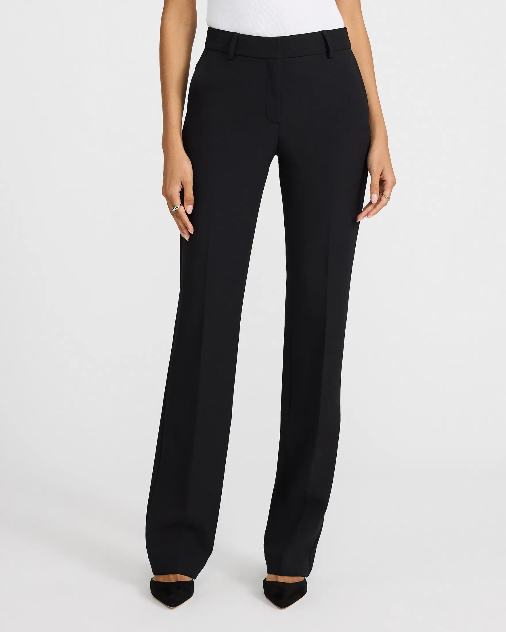 Express Editor Mid Rise Bootcut Pant in Studio Stretch Twill