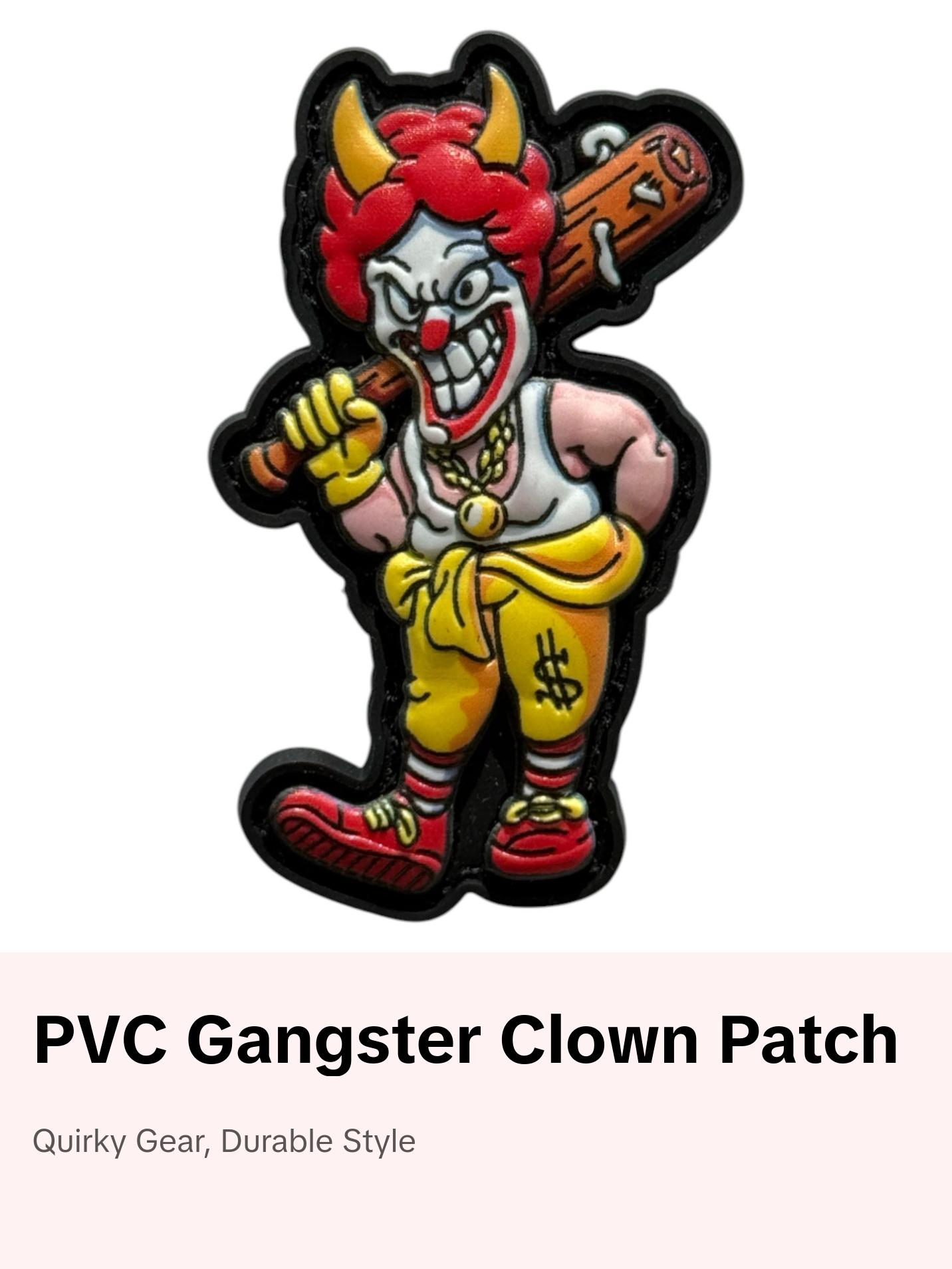 Gangster Clown PVC Patch – Hook & Loop – Tactical Morale Patch