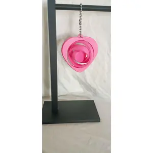 3D Printed Pink Heart Spinner Bundle Fidget Keychain | 3D Printed Stress-Relief Toy