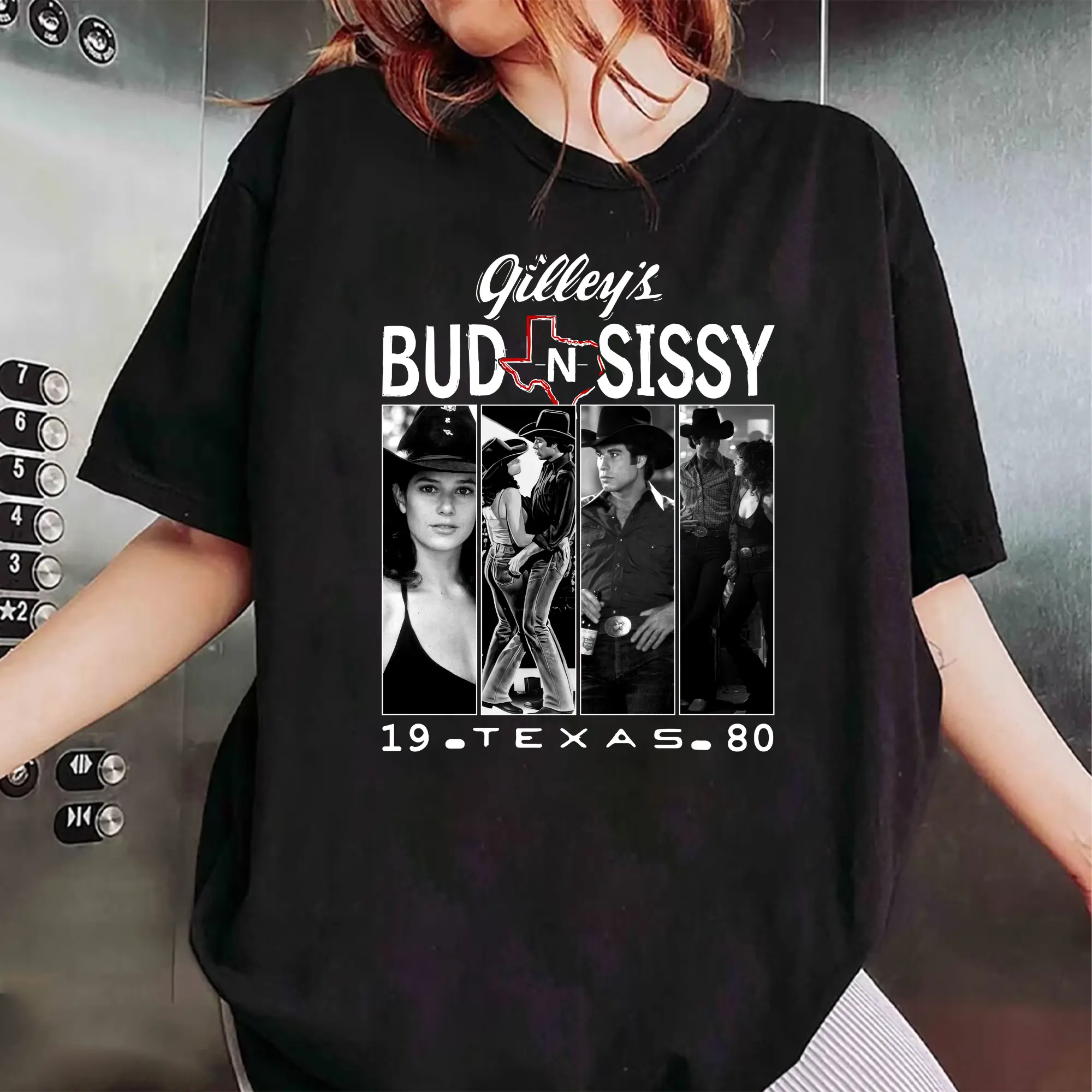 Bd And Sissy Gilleys Texas T-Shirt, Urban Cowboy Movie Shirt, Gift For Fan, For Men, For Women, Full Size, Full Color
