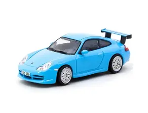 TARMAC WORKS PORSCHE 911 GT3 996 LIGHT BLUE 1:64 SCALE DIECAST MODEL CAR T64G-069BL-2G
