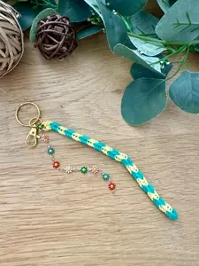 Dainty Handwoven Charm Keychain with Fun Designs