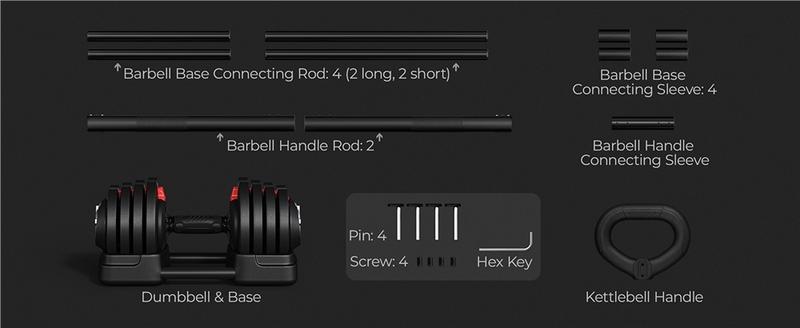 Yaheetech Quick-Adjust Dumbbell Weight Set 40LB/52.5LB/90LB, Weightlifting Set With Anti-Slip Handle For Home Gym Full Body Strength Training