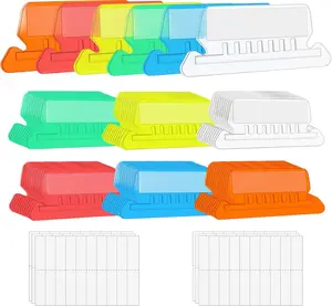 File Folder Tabs 60 120 Sets Multicolor Hanging Folder Tabs With Inserts 2 Inch Clear Plastic Quick Identification