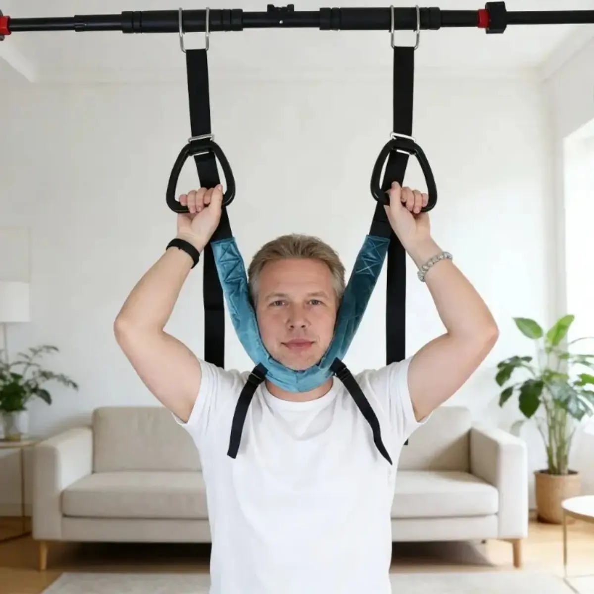 Over Door Neck Hammock Portable Neck Stretcher Cervical Neck Support Soft Neck Hanging Strap Household Neck Relaxation Accessory Adjustable Neck Wrap Lightweight Neck Rest Tool Home Daily Neck Comfort Gear for Adults Indoor Daily Use