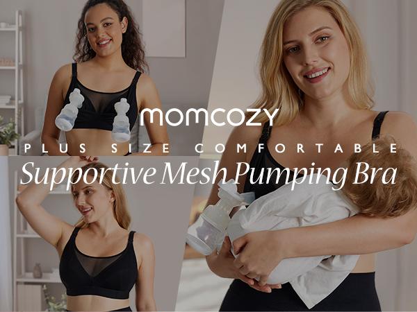 Momcozy Nursing Bras for Breastfeeding, HF018 Seamless Ultra Comfort Maternity Bra, Natural Shape, Pregnancy Sleep Bralette