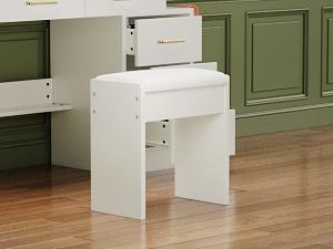 58.3”Vanity Desk with Mirror and Lights & Charging Station,Bedroom Dressing Table,Large Vanity Set,8 Drawers and 2 Cabinets,Makeup Vanity Table with Charging Station, Without Stool