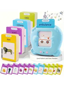 224pcs Kids English Vocabulary Flashcards for Early Learning, Pronunciation Practice & Language Skills, Preschool Montessori Learning Toy for Toddlers