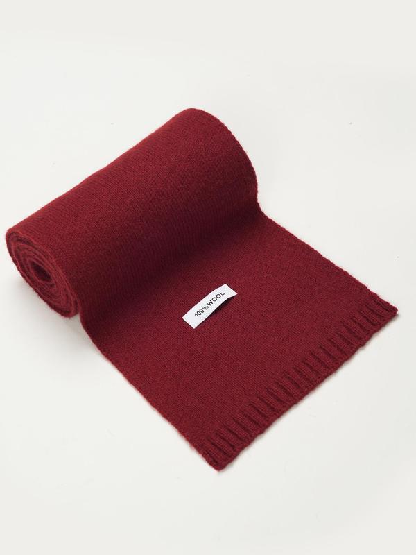 100% Wool Solid Color Scarf Elegant Thickened for Women  Men Fashion Accessories for Fall  Winter Chunky Herringbone Casual All - Season Wear balaclava floral print long scarf leopard hat stylish formen and outdoor