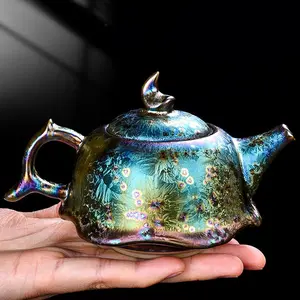 Shanshan Yiwandie Seven‑Color Xiangxi Ruoqiang Kiln‑Fired Ceramic Gongfu Tea Set — Household Zhenzai Teapot, Jianzhan Brewing Teapot