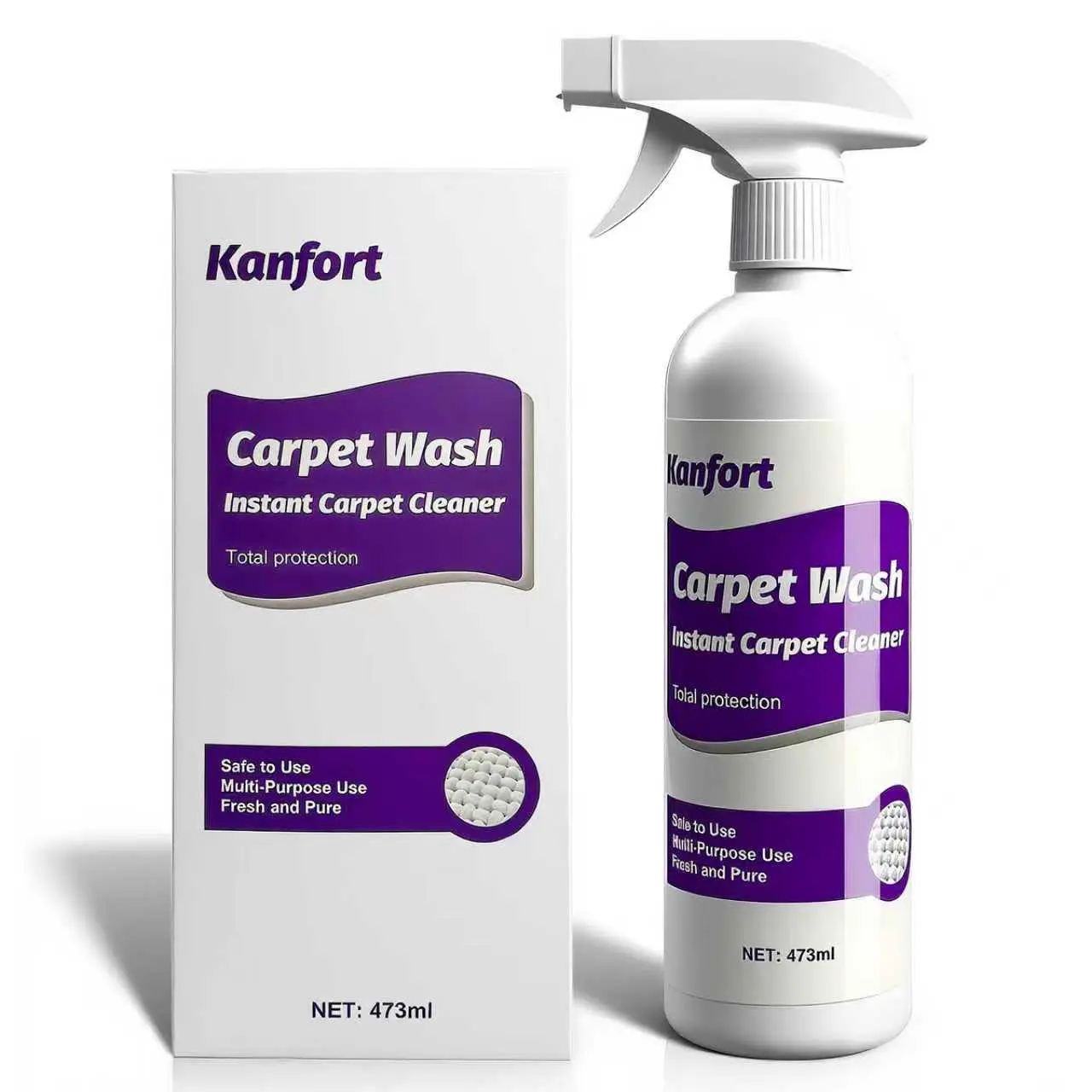 Professional Household Carpet Cleaner Spray - 16oz/473ml Deep Cleaning Foam, Deodorizing, Easy to Use - Removes Stubborn Stains, Dirt, Pet Messes - No-Rinse, Fast-Drying Formula for Rugs, Upholstery, Fabric - Ideal for Homes, High-Traffic Areas, Fabric Cl