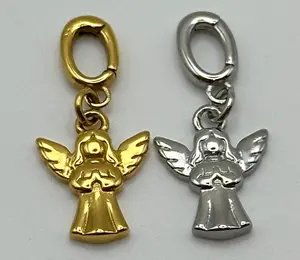Angel Charm Guided by Faith Meaningful Jewelry Interchangeable Charm Gold Silver Gift for Her