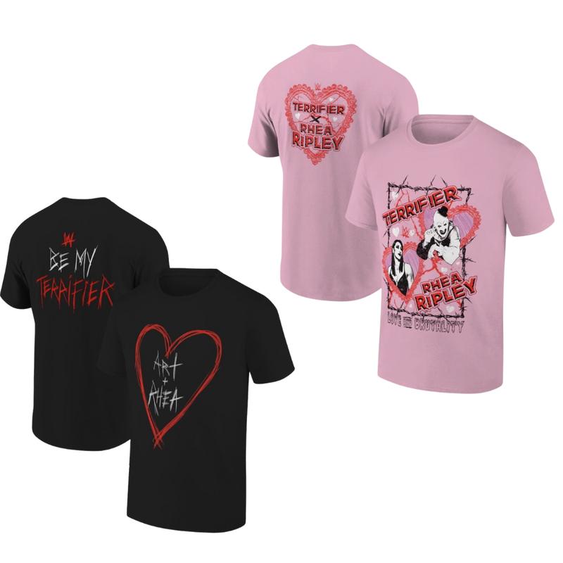 Ripple Junction Pink Rhea Ripley Terrifier Love And Brutality Shirt, Fashion Cotton, Full Colors, Full Sizes, For Men, For Women