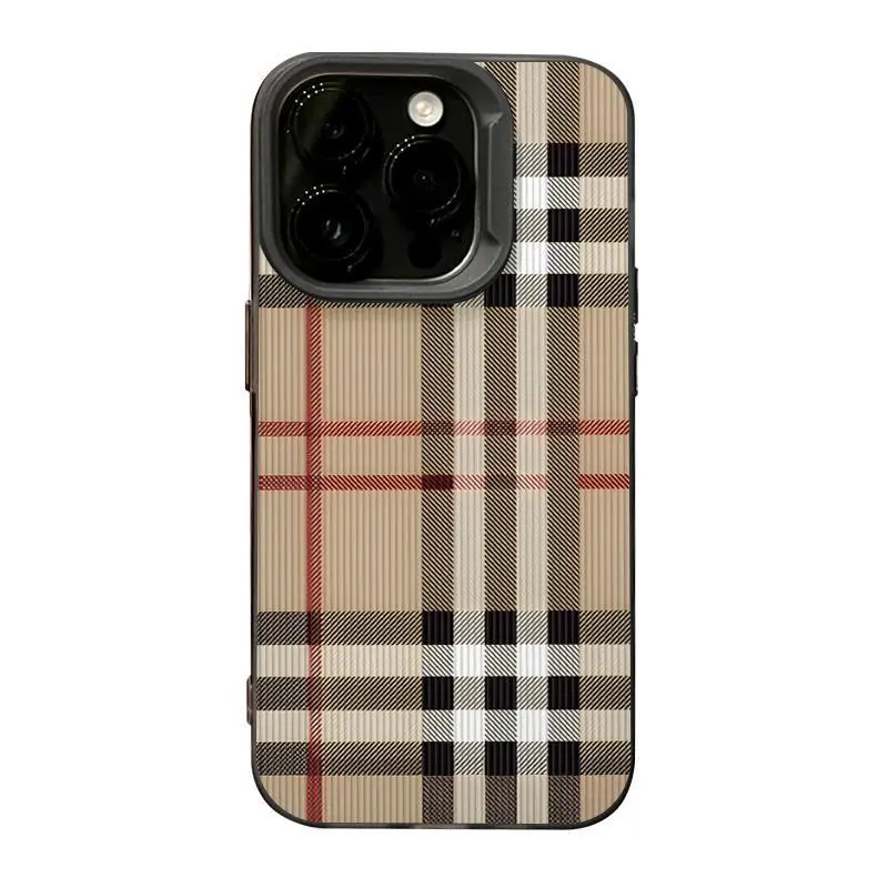 Magnetic Design Creative Simple Plaid Drop-Resistant Protective Case for iPhone 17,16 Plus,15 ProMax,14,13,12,11 - Smartphone,Cellphone,Handheld Devices Protection (HM163), Casing,back to school,back to school haul