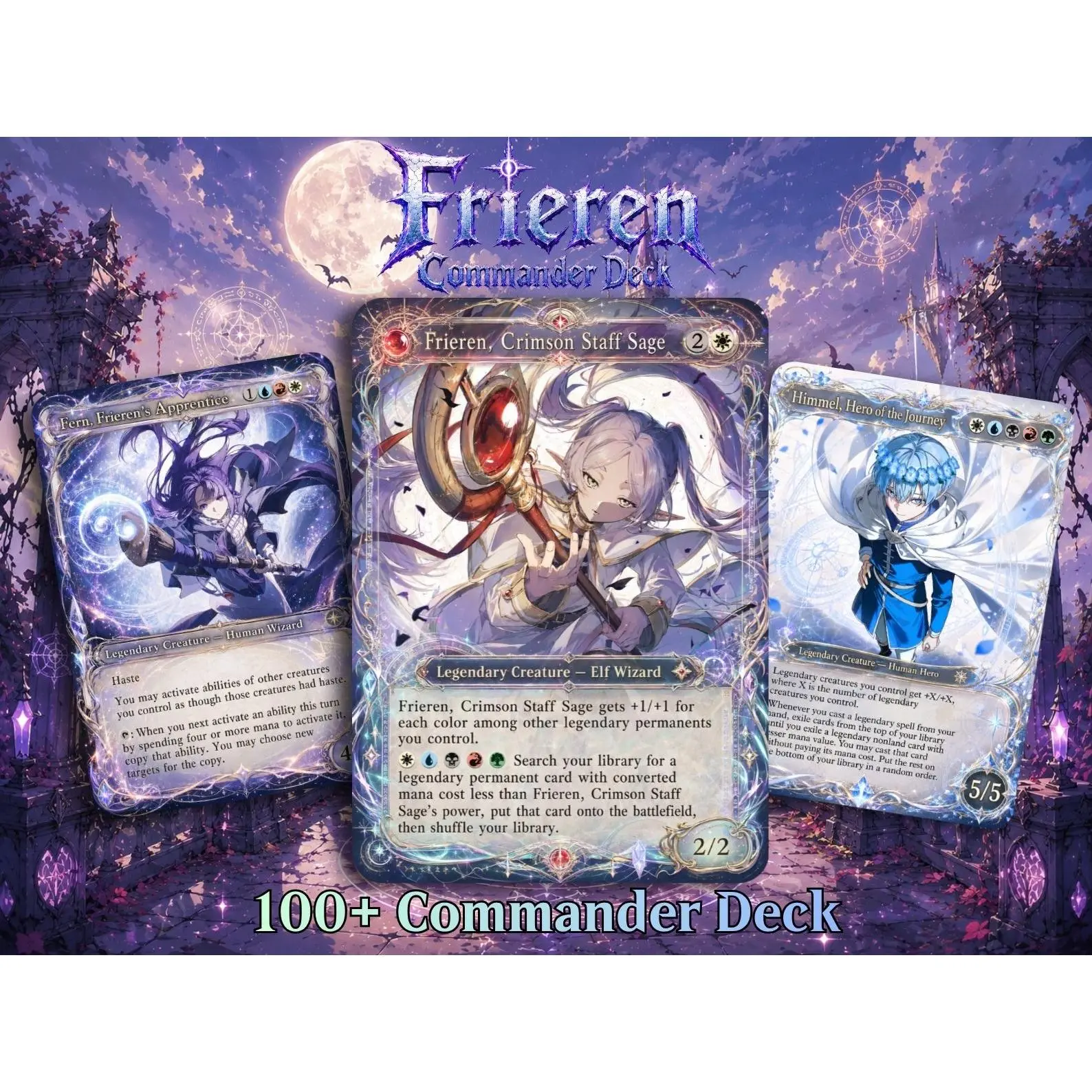 Frieren, Crimson Staff Age Commander Deck | 100+ Cards