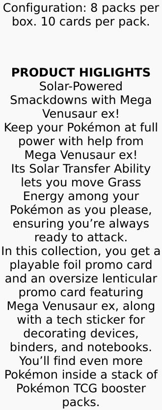 Pokemon TCG: Mega Venusaur ex Premium Collection Factory Sealed Box