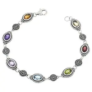 5.59 Cts Multi Gemstone Bracelet in 925