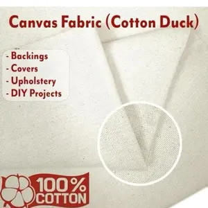 Canvas Fabric | Cotton Duck | Medium | Natural 7oz | 62'' Wide | Arts & Crafts, Backings, Covers, Placemats (1 Yard) Amazon's