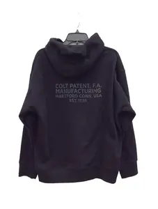 Colt Manufacturing Graphic Pullover Hoodie Unisex Black 100% Cotton Casual Long Sleeve Sweatshirt USA Made Comfortable Style
