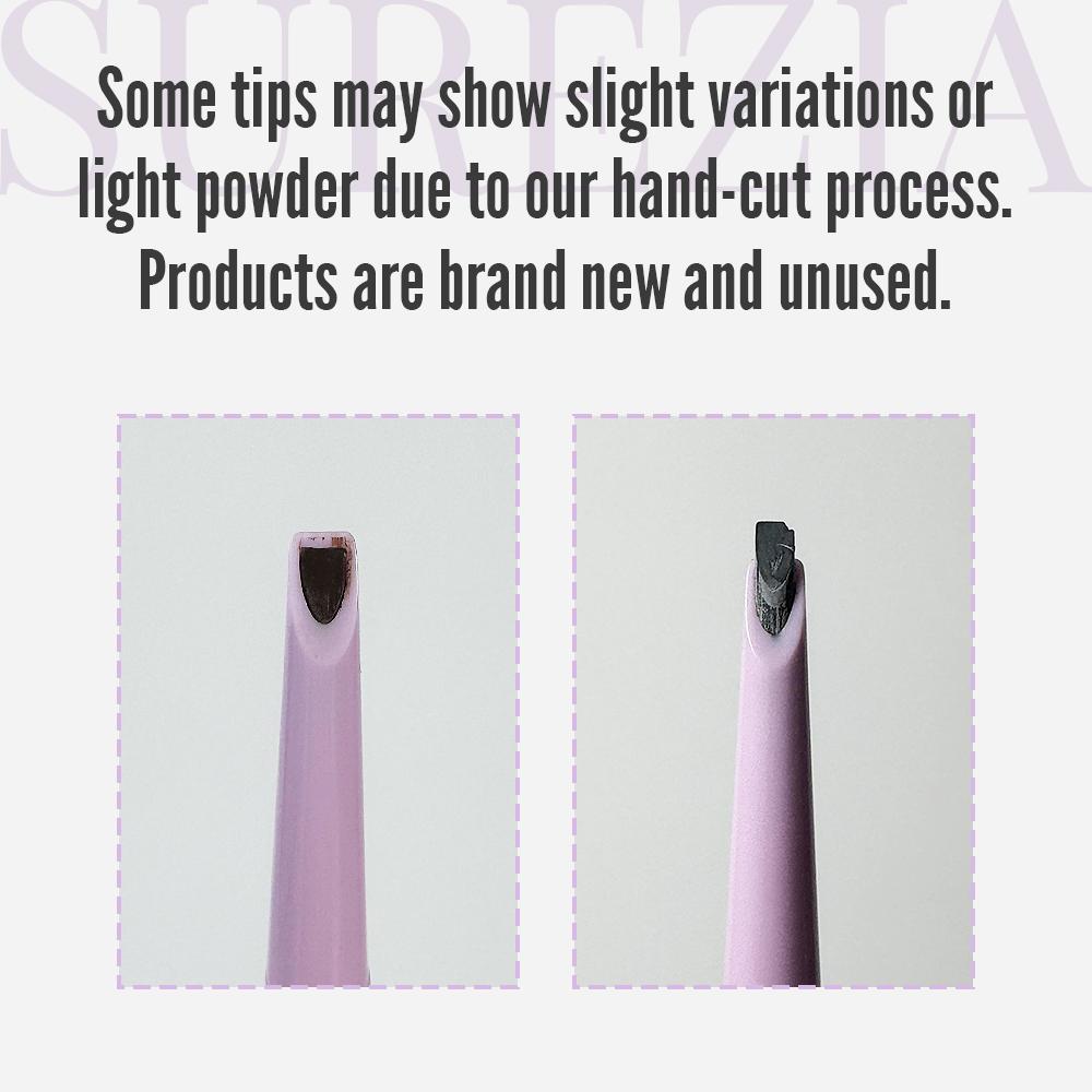 SUREZIA Feather Edge Brow Pencil 3-in-1 Kit (Pencil + Refill + Sanding Sponge) Dual-Effect Tip for Two Looks Stays Sharp