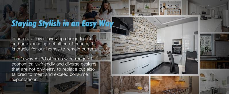 Art3d 10-Pack 12"x12" Peel and Stick Marble Backsplash Tiles, Self-Adhesive for Kitchen, Bathroom, Laundry Room Removable Wall Decorative Wall Sticker