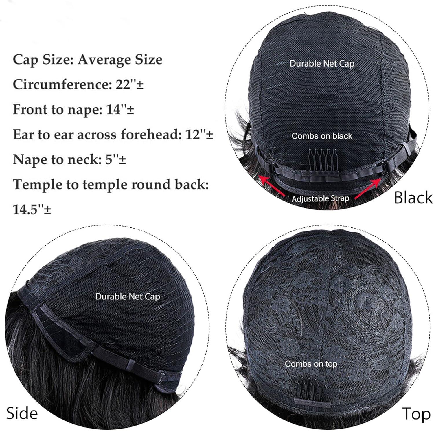 ShowReal 025 Short Pixie Cut Egg Wavy Curly Bomb Black Colorful Mommy Wig Pin Curls Brizalian Virgin Human Hair Cute Style Wigs For Black Women Daily Party Use