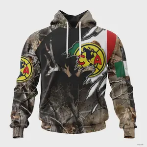 LIGA MX Club America Special Camo Hunting  Hoodie Unisex Mexico Hoodie Shirt