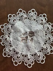 Goldendoodle Dog Breed Machine Embroidered Doily Tabletop Decor