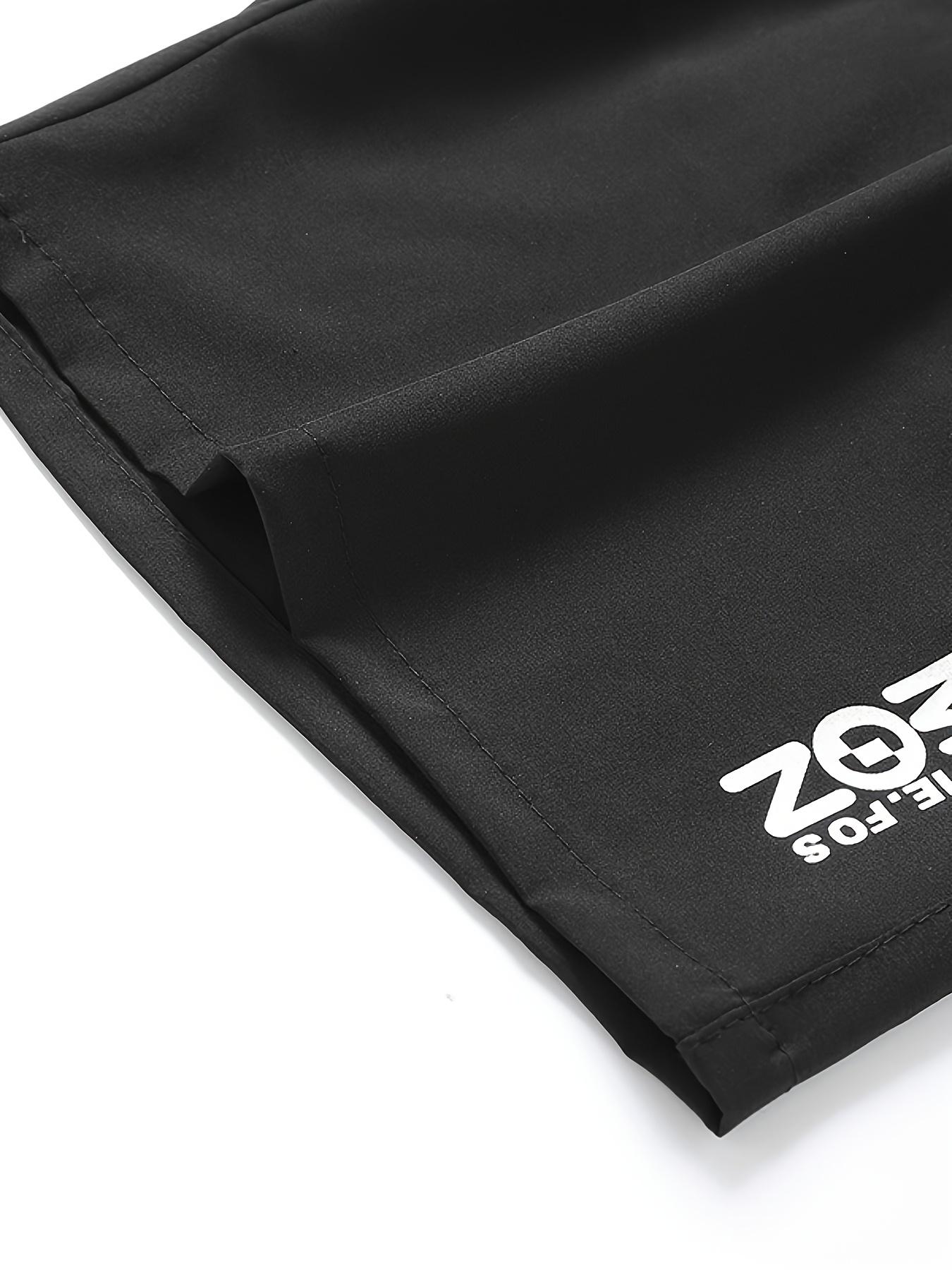 Men’s 4-Pack Plus Size Ice Silk Knee-Length Shorts — Lightweight, Breathable, Stretch Summer Wear with Drawstring Elastic Waist and Zipper Pockets; Simple Multi-Pocket Design for Everyday Use, Ideal for Running, Fitness, Travel, and Indoor/Outdoor Sports—