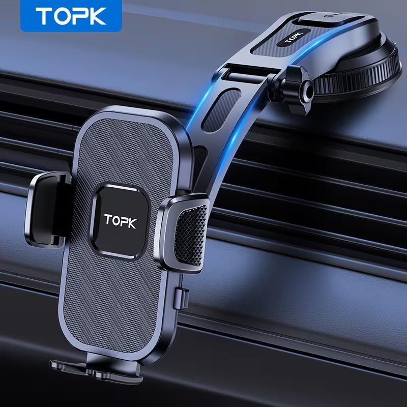 Car Mount Holder | Adjustable Cell Phone Holder for Car Dashboard, Enhanced Design, Works with All Phones in Horizontal & Vertical Mode