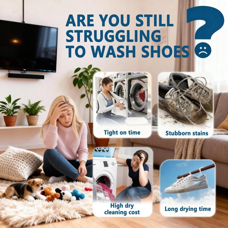 Sonfrid Shoe Cleaner Kits (6.8 oz), Water-Free Foam Shoe Cleaner with Shoe Brush, Sneaker Care, Ideal for Footwear, Full Grain Leather