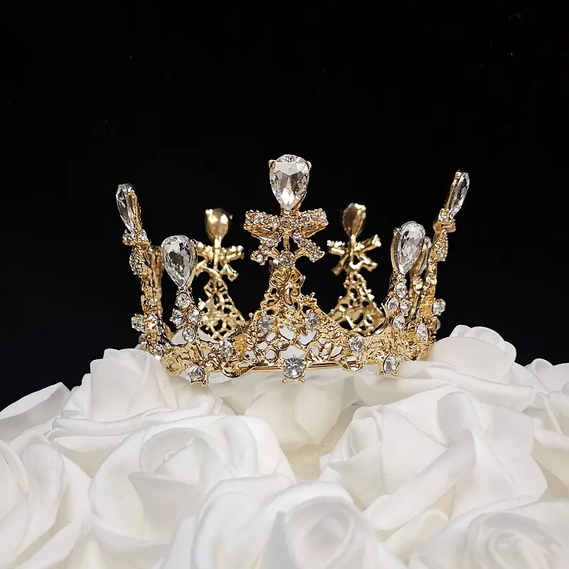 Tian Sweet 34038-GD Crown Shape Cake Topper - 3.7 oz Medium, for Birthday Party, Gold (Home & Festive Party Supplies)