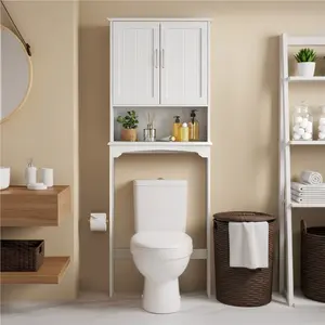 Yaheetech Wooden Bathroom Cabinet Over the Toilet Cabinet Bathroom Storage Organizer Toilet Rack with Adjustable Shelf for Bathroom Yaheetech Wooden Bathroom Cabinet Over the Toilet Cabinet Bathroom Storage Organizer Toilet Rack with Adjustable Shelf for Bathroom