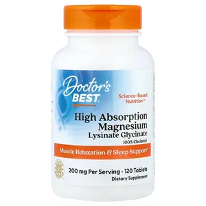 Doctor's Best High Absorption Magnesium, 120 Tablets (100 mg per Tablet)