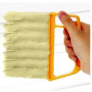 Blind Cleaner Brush , Blinds Dust Shutters , Mini Washable & Removable Window Air Conditioner Duster With 7 Slat Handheld Household Kitchen Cleaning Tools , For Awnings , Siding , Vinyl , Car , Fan