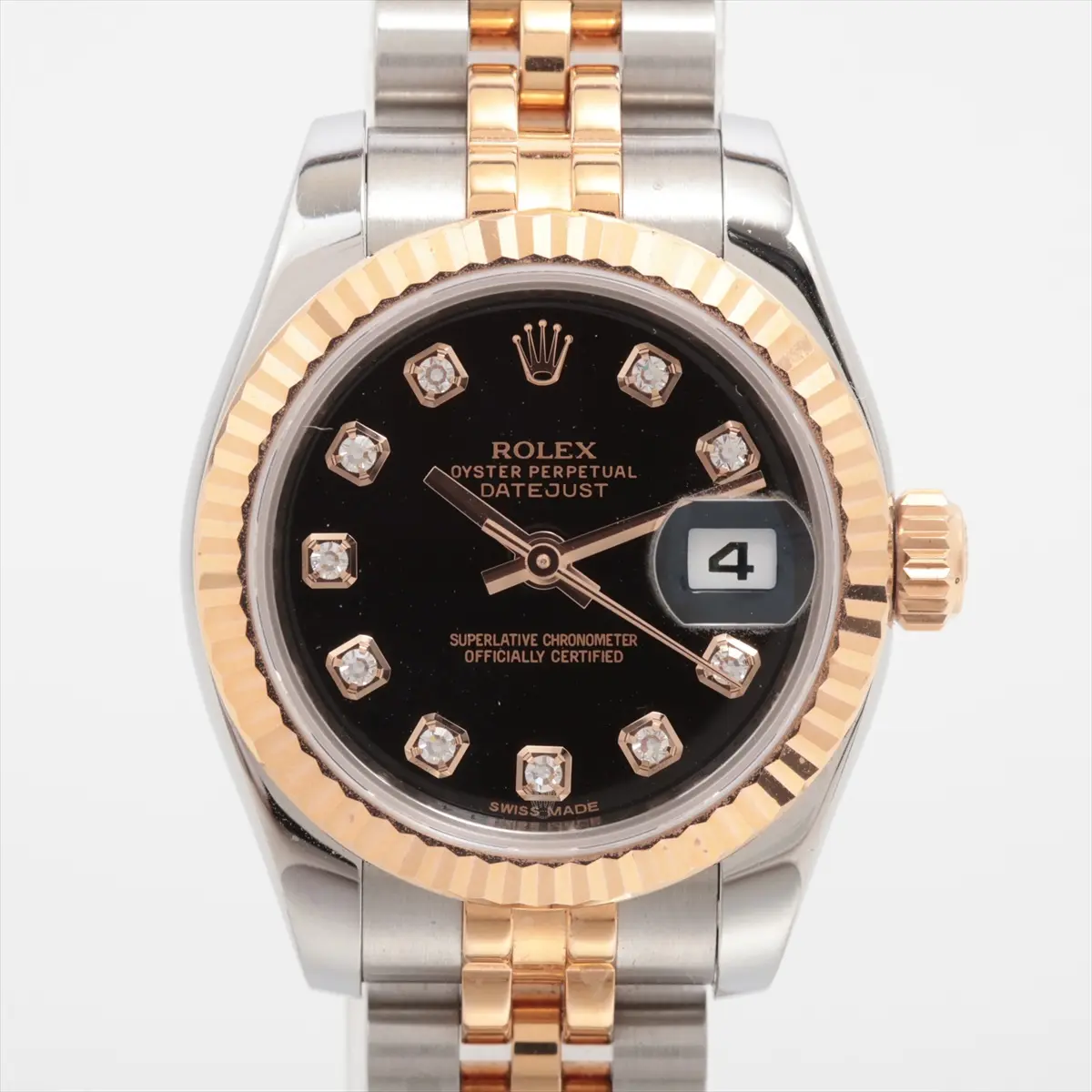 Rolex Black Datejust Ladies 26mm 179171G