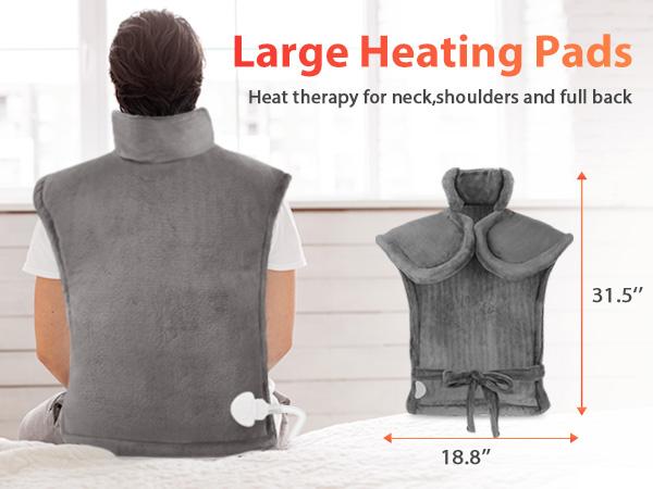 Comfier Large Heating Pad for Back, FSA HSA Eligible, Soft Flannel Fast Heating Pads for Neck and Shoulders, Electric Heated Wrap, 3 Heat Levels & 90-Mins Auto Shut Off, Gifts for Mom Dad Women Men Comfier Large Heating Pad for Back, FSA HSA Eligible, Soft Flannel Fast Heating Pads for Neck and Shoulders, Electric Heated Wrap, 3 Heat Levels & 90-Mins Auto Shut Off, Gifts for Mom Dad Women Men