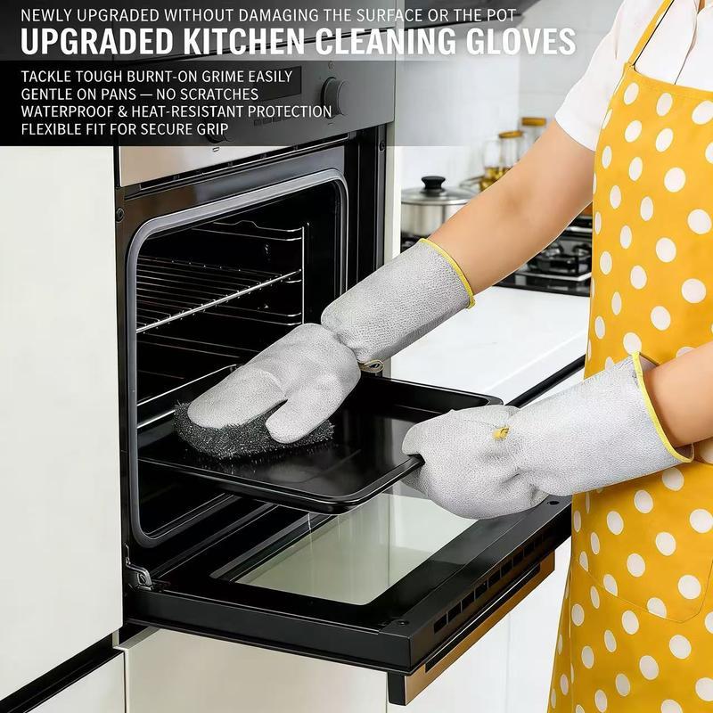 Steel Wire Dishwashing Gloves, Silver Wire, Waterproof Oil-Resistant Heat-Resistant Gloves for Kitchen Cleaning Steel Wire Dishwashing Gloves, Silver Wire, Waterproof Oil-Resistant Heat-Resistant Gloves for Kitchen Cleaning