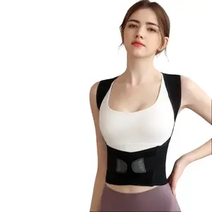 Open Shoulder Straight Back Posture Strap U9 Anti-Hunchback Corrector Strap for Adults Breathable Mesh Fabric Support Belt Comfortable Underarms Traction and Back Straightening Ergonomic Brace scoliosis upper spine football drip accessories  airsoft knee